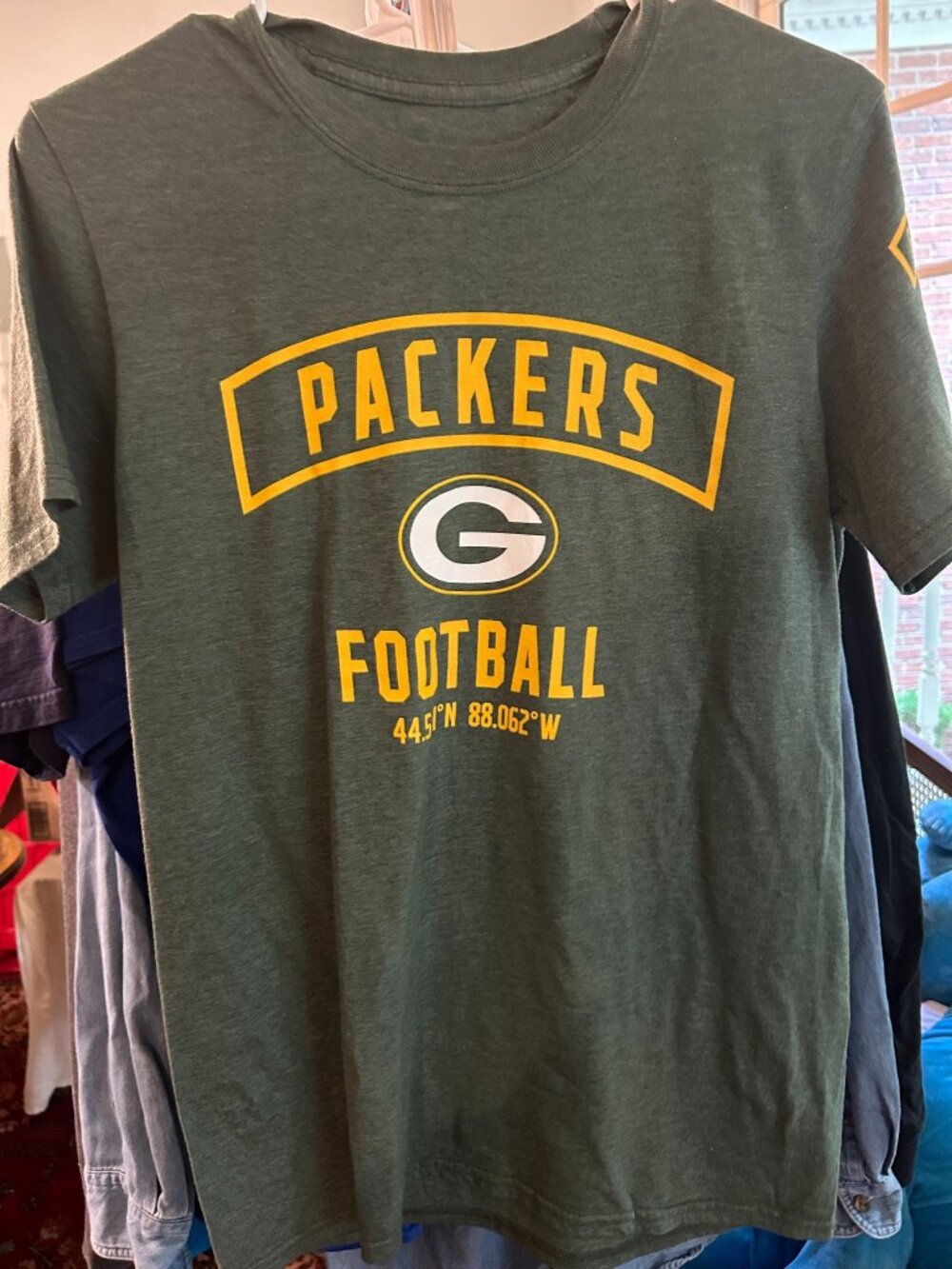 NFL Team Apparel Green Bay Packers Green Football T-Shirt S